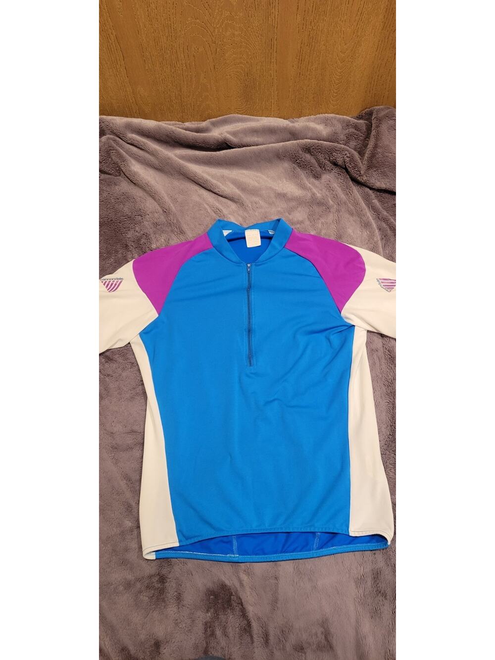 Vintage Cannondale Cycling Jersey Mens XL Blue Purple White Half Zip Made in USA